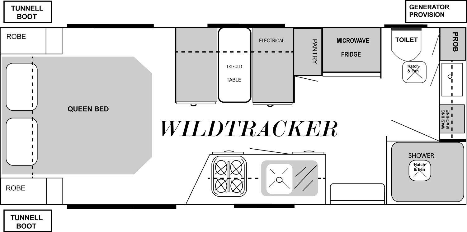 Malibu Caravans Wildtracker 20’6 Full Off Road Layout